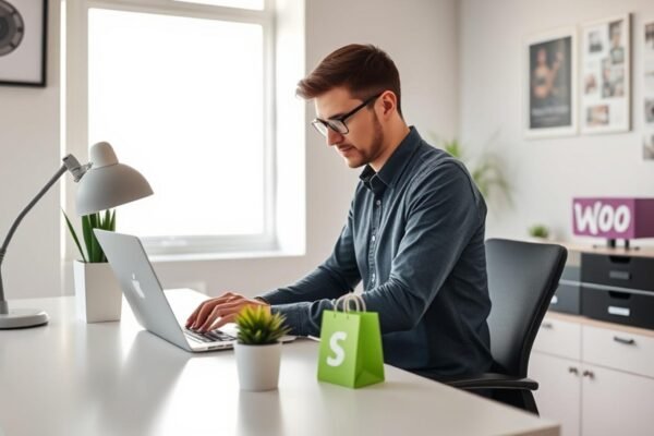 Shopify vs WooCommerce AI comparison — best ecommerce platform AI 2025