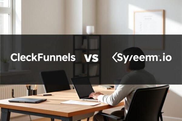 ClickFunnels vs Systeme.io comparison — best sales funnel builder AI